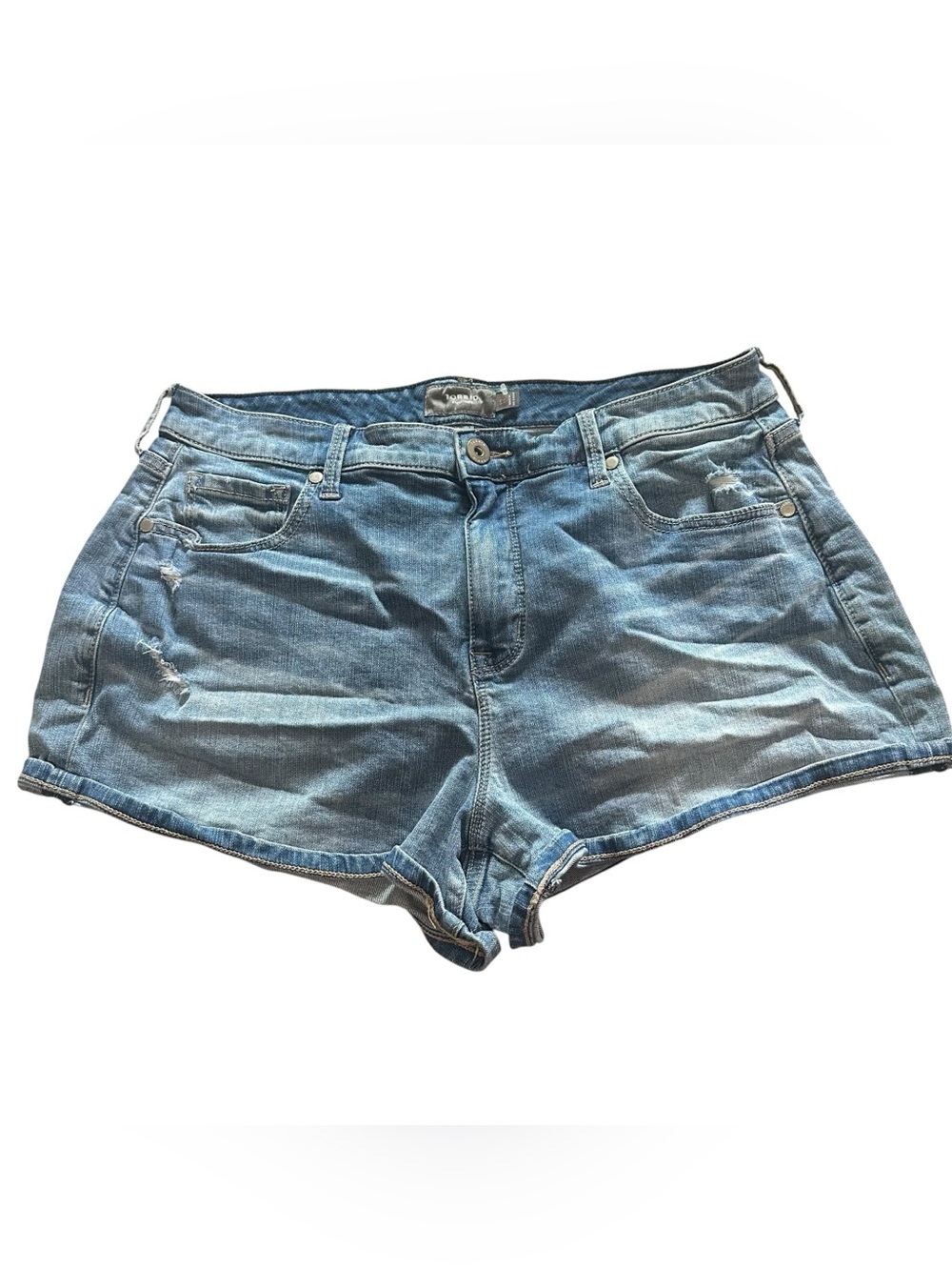 Torrid 3 Inch A-Line Vintage Stretch High Rise Short Women's Plus Size 12 Blue